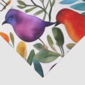 Kleurrijke bloemvogels tissuepapier (Detail)