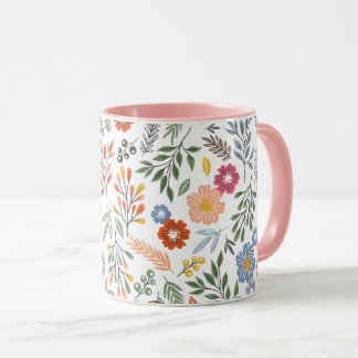 Kleurrijke bloemvorm mok cup