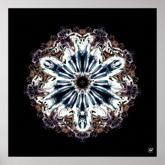 Kleurrijke bloesem 2 (kleurrijk patroon) poster (Voorkant)