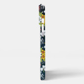 Kleurrijke bloesem-gepersonaliseerde naam iPhone hoesje (Linkerkant)