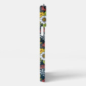 Kleurrijke bloesem-gepersonaliseerde naam iPhone hoesje (Rechterkant)