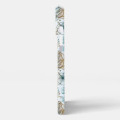 Kleurrijke bloesem-gepersonaliseerde naam iPhone hoesje (Linkerkant)