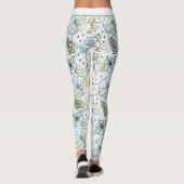 Kleurrijke bloesem-gepersonaliseerde naam leggings (Achterkant)