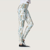 Kleurrijke bloesem-gepersonaliseerde naam leggings (Rechts)