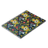 Kleurrijke bloesem-gepersonaliseerde naam notitieboek (Linkerzijde)