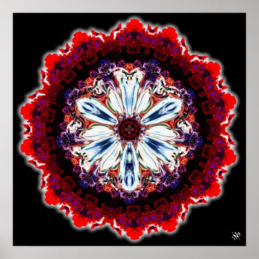 Kleurrijke bloesem (kleurrijk patroon) poster (Voorkant)