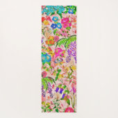 Kleurrijke bloesems bloementuin yogamat (Achterkant)