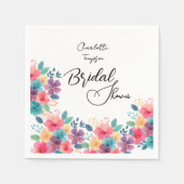 Kleurrijke Bloesems Bruids Bash Servet (Voorkant)