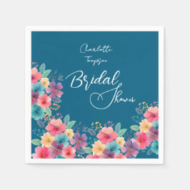 Kleurrijke Bloesems Bruids Bash Servet