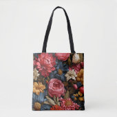 Kleurrijke bloesems en bladeren tote bag (Voorkant)
