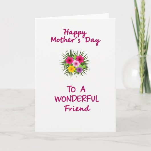Kleurrijke Bloesems Moeders Kaart (Voorkant)