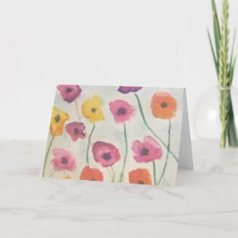 Kleurrijke bloesems Wenskaart 2 Kaart