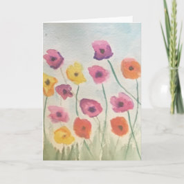 Kleurrijke Bloesems Wenskaart 3 Kaart
