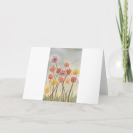 Kleurrijke Bloesems Wenskaart 3 Kaart
