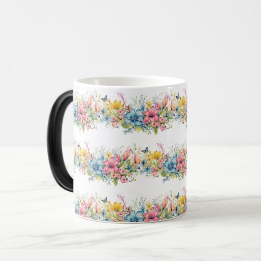 Kleurrijke Bloesemtuin - Bloemenparadijs Magische Mok (Voorkant links)