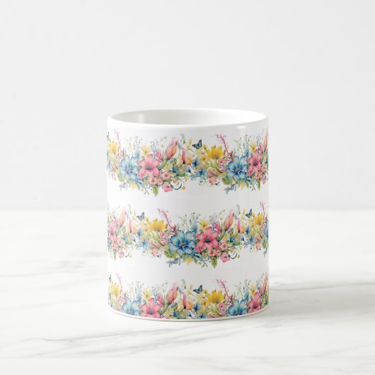 Kleurrijke Bloesemtuin - Bloemenparadijs Magische Mok (Center)