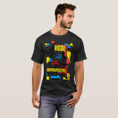 Kleurrijke Blok Face Man T-shirt (Voorkant volledig)