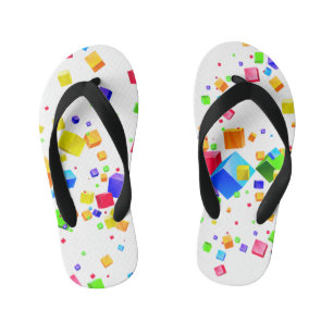Kleurrijke Blokjes 1 Kinder Teenslippers