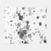 Kleurrijke Blokjes 3 Fleece Deken (Voorkant (Horizontaal))