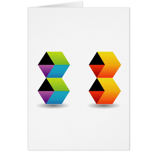 kleurrijke blokjes en schaduw (Voorkant)