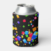 Kleurrijke blokken 2 blikjeskoeler (Blikje Voorkant)