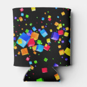 Kleurrijke blokken 2 blikjeskoeler (Achterkant)