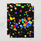 Kleurrijke blokken 2 briefkaart (Voorkant / Achterkant)