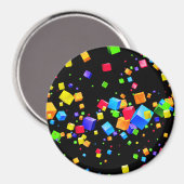 Kleurrijke blokken 2 magneet (Voorkant / Achterkant)