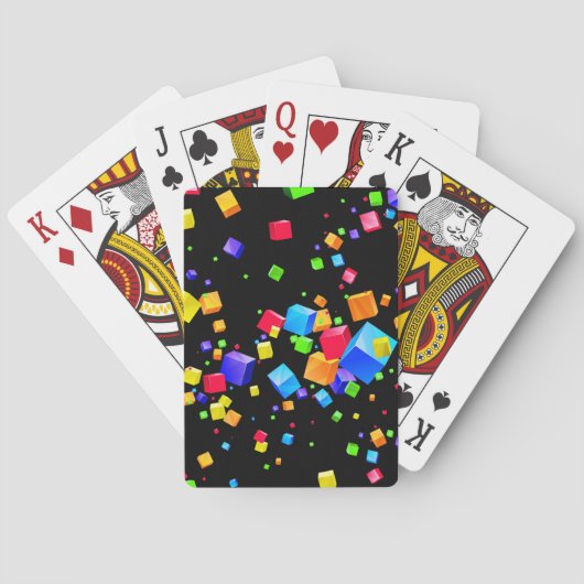 Kleurrijke blokken 2 pokerkaarten (Achterkant)