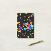 Kleurrijke blokken 2 post-it® notes (Op bureau)