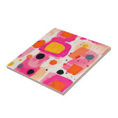 Kleurrijke Blokken Abstract Patroon Bohemian Tegeltje (Zijkant)