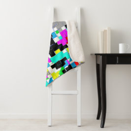 Kleurrijke Blokken Abstracte Kunst Deken
