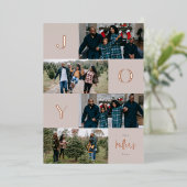 Kleurrijke Blokken Folie Kerstkaart Folie Feestdagenkaart (Staand Voorkant)