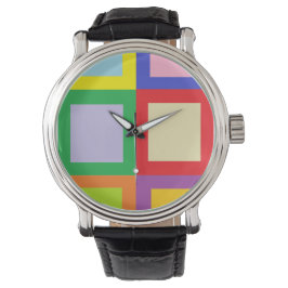 Kleurrijke Blokken Horloge