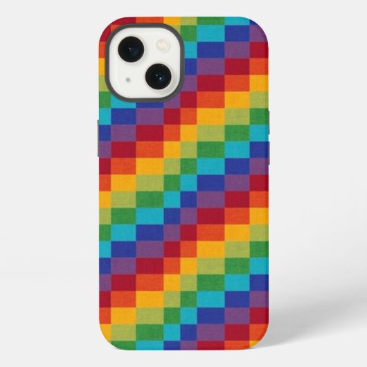 Kleurrijke Blokken iPhone Hoesje (Achterkant)
