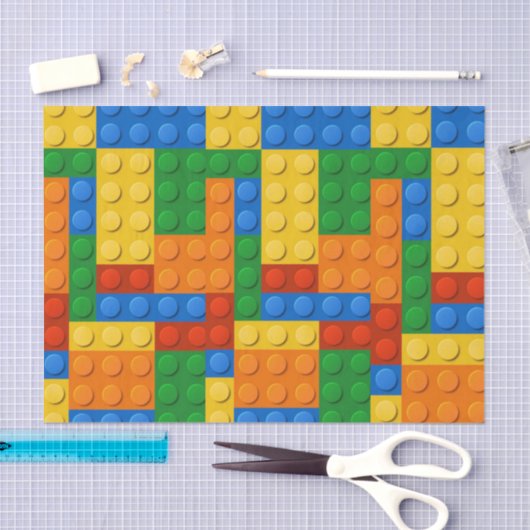 Kleurrijke blokken kinderen van Birthday Tissuepapier (Craft)