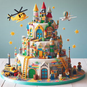 KLEURRIJKE BLOKKEN SPEELGOED THEMA KINDEREN VERJAA KAART