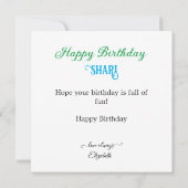 KLEURRIJKE BLOKKEN SPEELGOED THEMA KINDEREN VERJAA KAART (Achterkant)