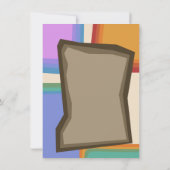 Kleurrijke blokkerige verjaardagskaart uit de jare kaart (Achterkant)