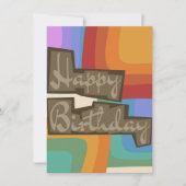 Kleurrijke blokkerige verjaardagskaart uit de jare kaart (Voorkant)