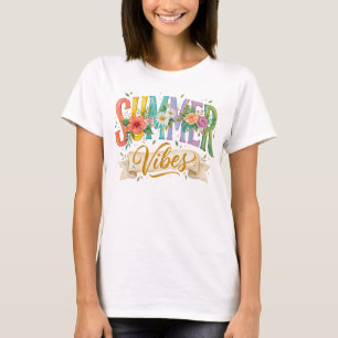 KLEURRIJKE BLOMMETJES ZOMERSE SFEER T-SHIRT