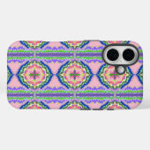 Kleurrijke Bloom Kaleidoscoop: Roze & Smaragd Mand Case-Mate iPhone Case (Achterkant (horizontaal))