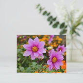 Kleurrijke Blooming Dahlia Bloemen Briefkaart (Staand voorkant)