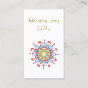 Kleurrijke Blooming Lotus Mandala Visitekaartje