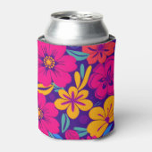 Kleurrijke Blooms-Dopamine Style-Retro bloemen Blikjeskoeler (Blikje Voorkant)