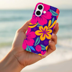Kleurrijke Blooms-Dopamine Style-Retro bloemen iPhone 16 Hoesje