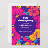 Kleurrijke Blooms-Dopamine Style-Retro bloemen Kaart (Voorkant)