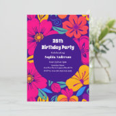 Kleurrijke Blooms-Dopamine Style-Retro bloemen Kaart (Staand voorkant)