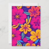 Kleurrijke Blooms-Dopamine Style-Retro bloemen Kaart (Achterkant)