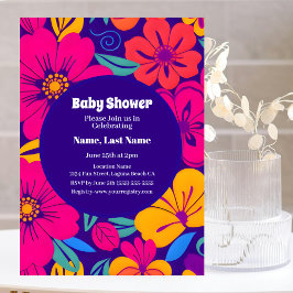 Kleurrijke Blooms-Dopamine Style-Retro bloemen Kaart